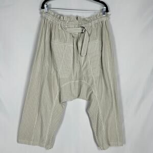 Free People Striped Boho Drawstring Pants Women's M NWT